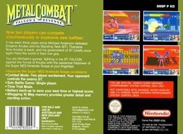 Metal Combat - Falcon's Revenge (Europe) box cover back